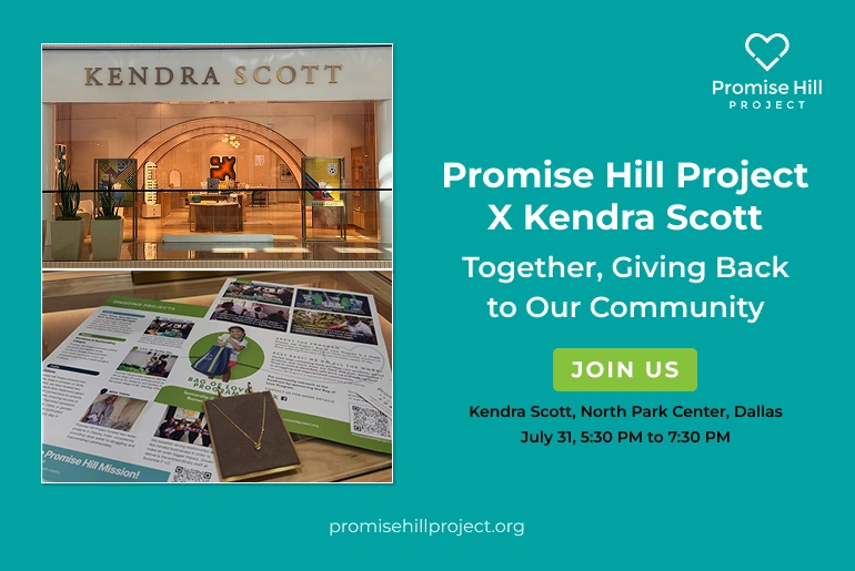 Promise Hill and Kendra Scott partnership fundraiser supporting community impact through business and nonprofit collaboration